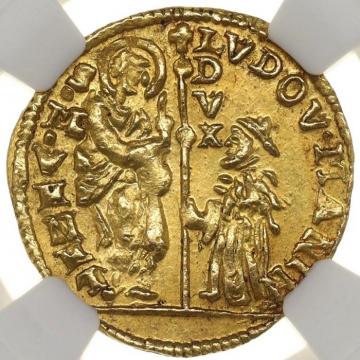 イタリア・ヴェネツィア共和国 1789–1797年　ゼッキーノ金貨　ルドヴィーコ・マニン総督 NGC MS63