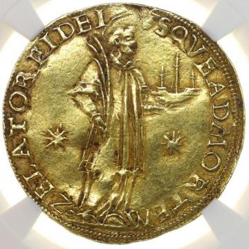 ポルトガル王国 1555-1557年 ジョアン3世 サン・ヴィセンテ金貨  NGC AU53