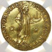 ポルトガル王国 1555-1557年 ジョアン3世 サン・ヴィセンテ金貨  NGC AU53