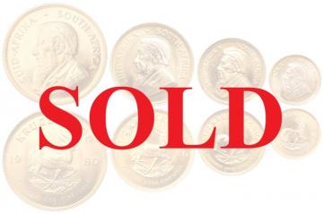 南アフリカ 1980, 1981年 クルーガーランド金貨 4枚 セット 当時ケース付 BU完全未使用 レア