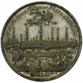 ドイツ ハンブルク　1714年  ペスト終息記念メダル 都市景観