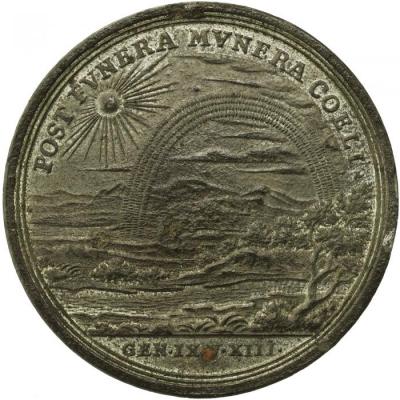 ドイツ ハンブルク　1714年  ペスト終息記念メダル 都市景観