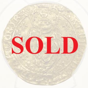 フランス (1422–1461年)ロワイヤルドール金貨 第一タイプ シャルル7世 ジャンヌ・ダルク オルレアン PCGS MS62