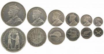  ニュージーランド 1935年　6枚プルーフ銀貨フルセット　ワイタンギ ジョージ5世 NGC鑑定　ハイグレード　レア
