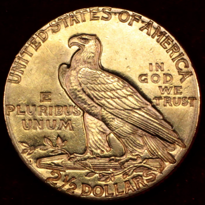 アメリカ 1925年銘D 2.5ドル 金貨 インディアン イーグル Quarter Eagle 普遍的人気の米国金貨【アンティークコイン・金貨