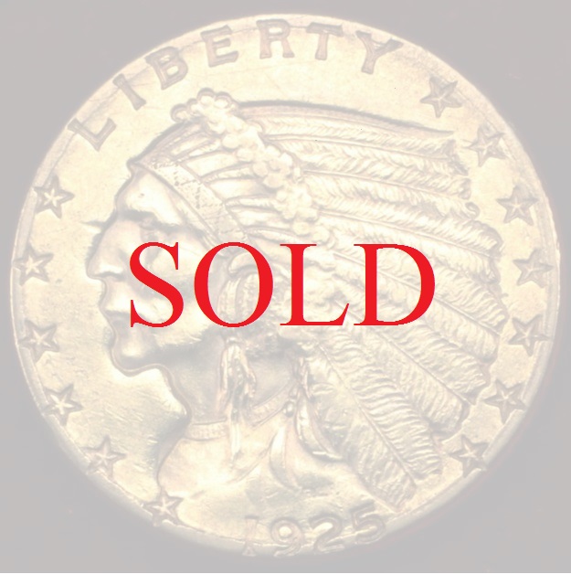 アメリカ 1925年銘D 2.5ドル 金貨 インディアン イーグル Quarter Eagle 普遍的人気の米国金貨【アンティークコイン・金貨