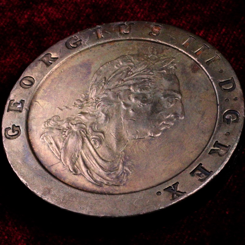 イギリス 1797年銘 2ペンス 大型銅貨 ジョージ3世 厚さ5mm超 