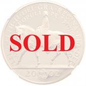 イギリス 2002年 5ポンドプルーフ金貨エリザベス2世即位50年 「馬上の女王」 NGC PF69UCAM