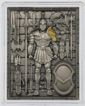  サモア 2025年 5タラ 2オンス　純銀貨　「スパルタ戦士 レオニダス王」 金彩 世界限定399枚