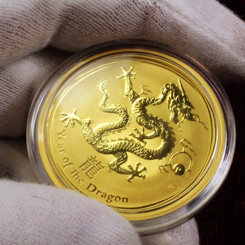 オーストラリア ドル大型 干支純金貨1オンス辰年