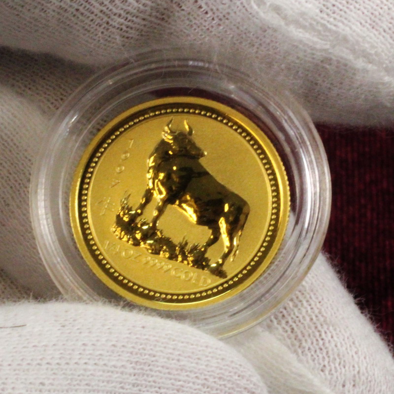 オーストラリア　1997年銘25ドル干支純金貨1/4オンス丑年