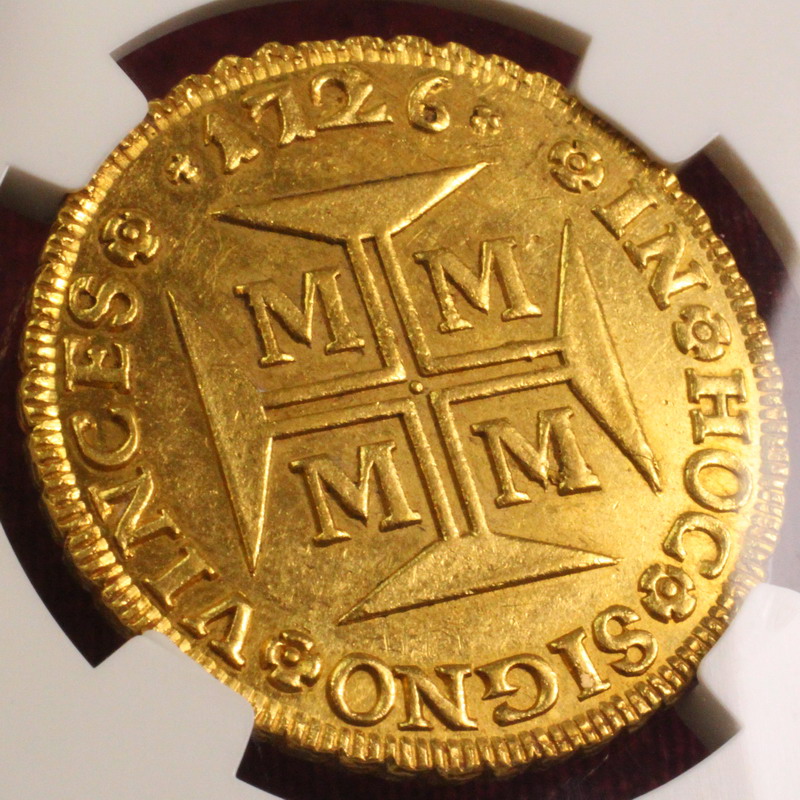 ブラジル1726M 10000レイス大型金貨NGC MS63 幻のような一枚【アンティークコイン・金貨・銀貨の販売・買取 ルナコイン】