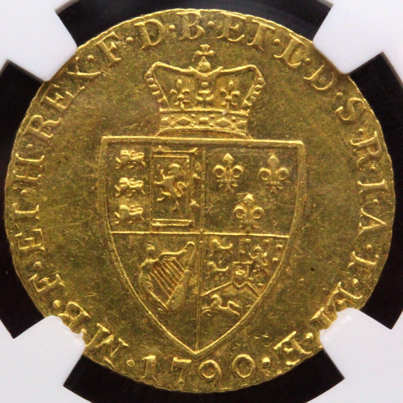 イギリス 1790年銘 ギニー金貨 ジョージ3世 AU58【アンティークコイン・金貨・銀貨の販売・買取 ルナコイン】
