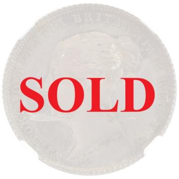 イギリス1853年銘　プルーフ6ペンス銀貨Sixpence　ヴィクトリア　Victoria ヤングヘッド　トーン　ESC R2指定レア　NGC PF64