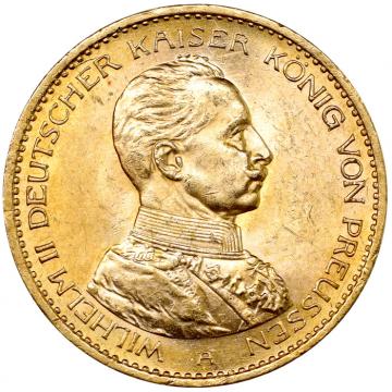 ドイツ プロイセン 1914年　20マルク 金貨　ヴィルヘルム2世　UNC未使用