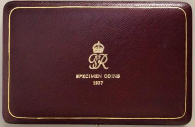イギリス　ジョージ6世　1937年　即位記念　プルーフ15枚セット　ケース入り