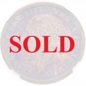 イギリス 1935年銘 プルーフ クラウン銀貨 陽刻エッジ ジョージ5世NGC PF64 ギャラクシートーン