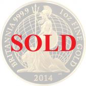 イギリス GREAT BRITAIN ブリタニア 2014年 100ポンド 1オンスoz等　『見返り美人』エリザベス2世プルーフ純金貨6枚セット　限定250setシリーズ最人気 保証書特製化粧箱FDC