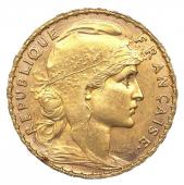 フランス　1906年銘　20フラン　金貨　ルースター　