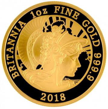 イギリス GREAT BRITAIN ブリタニア 2018年 100ポンド 1オンスoz～50Pence 1/40ozエリザベス2世プルーフ純金貨6枚セット　限定220set 保証書特製化粧箱FDC