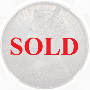 イギリス 1847年ヴィクトリアビクトリアゴシッククラウン　プルーフ銀貨プレーンエッジ BULL-2578a ESC R4指定レア