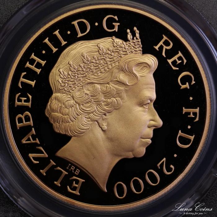 イギリス 2000年 エリザベス2世 クイーンマザー(皇太后) 5ポンド金貨 PCGS PR69DCAM【アンティークコイン・金貨・銀貨の販売・買取  ルナコイン】