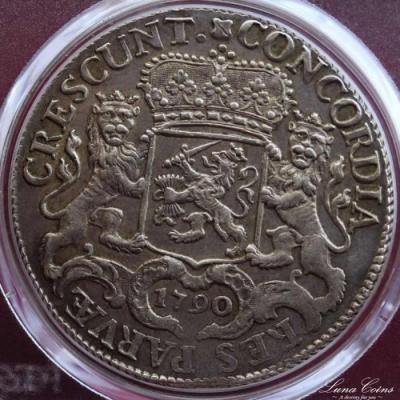 オランダ　1790年　馬上の騎士　デュカトン銀貨