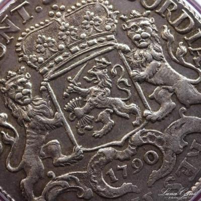 オランダ　1790年　馬上の騎士　デュカトン銀貨