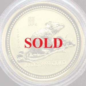 オーストラリア　1996年銘25ドル干支純金貨1/4オンス子年