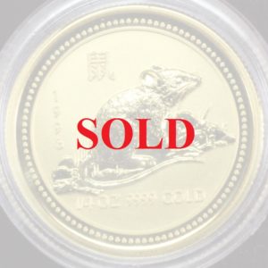 オーストラリア　1996年銘25ドル干支純金貨1/4オンス子年