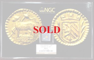 ドイツ　ニュルンベルク　1/32ラムダカット金貨  NGC MS65顕微鏡レベルです