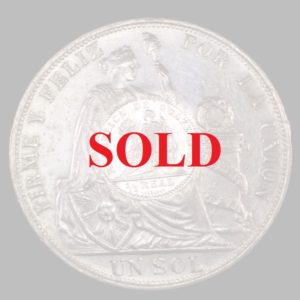 グアテマラ　1894年銘　1/2レアル　大型　銀貨カウンターマーク